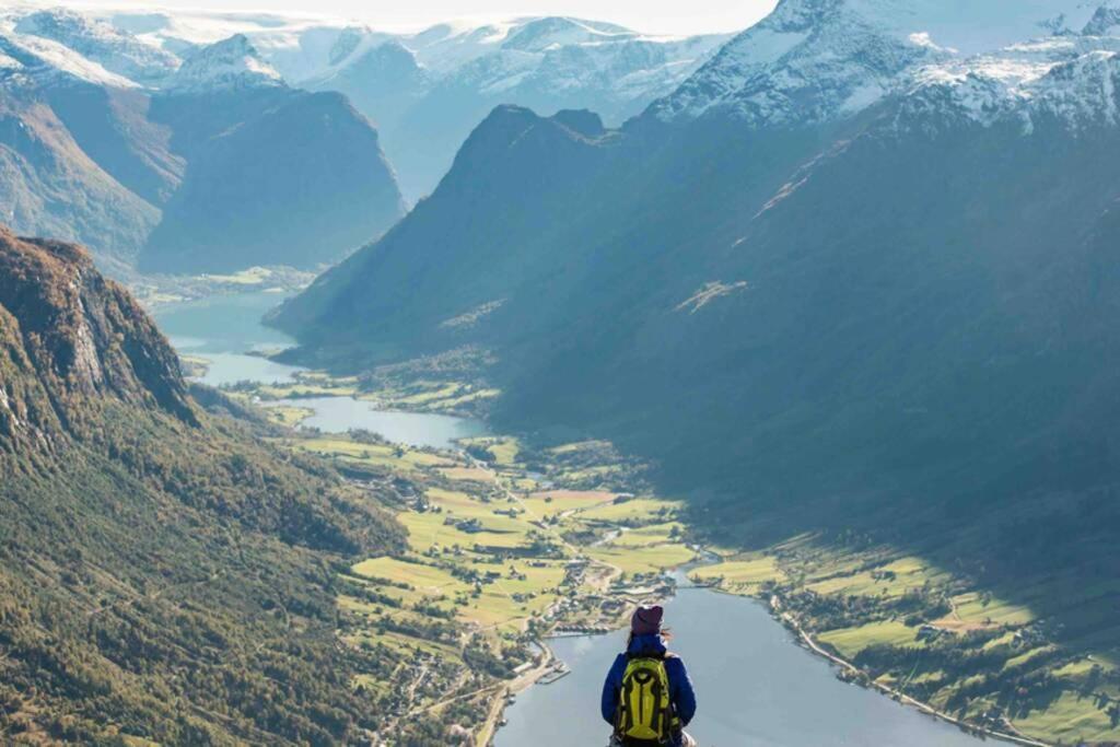 Hytte I Stryn Med Elbil Lader Bagian luar foto